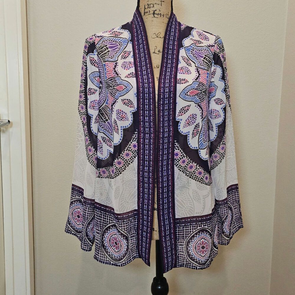 NWOT Chico's Traveler's Collection Women's Kimono Cardigan Size 0